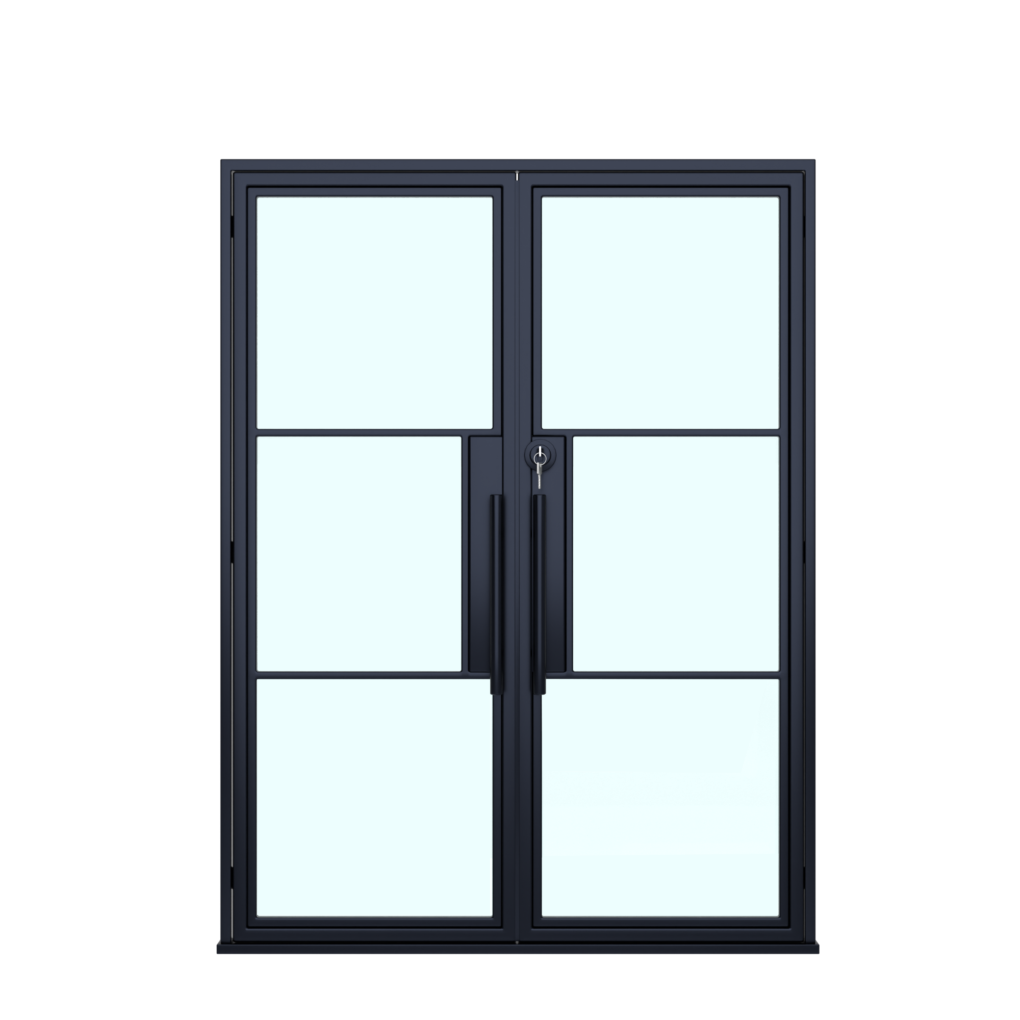 3 Lite Double Steel French Door
