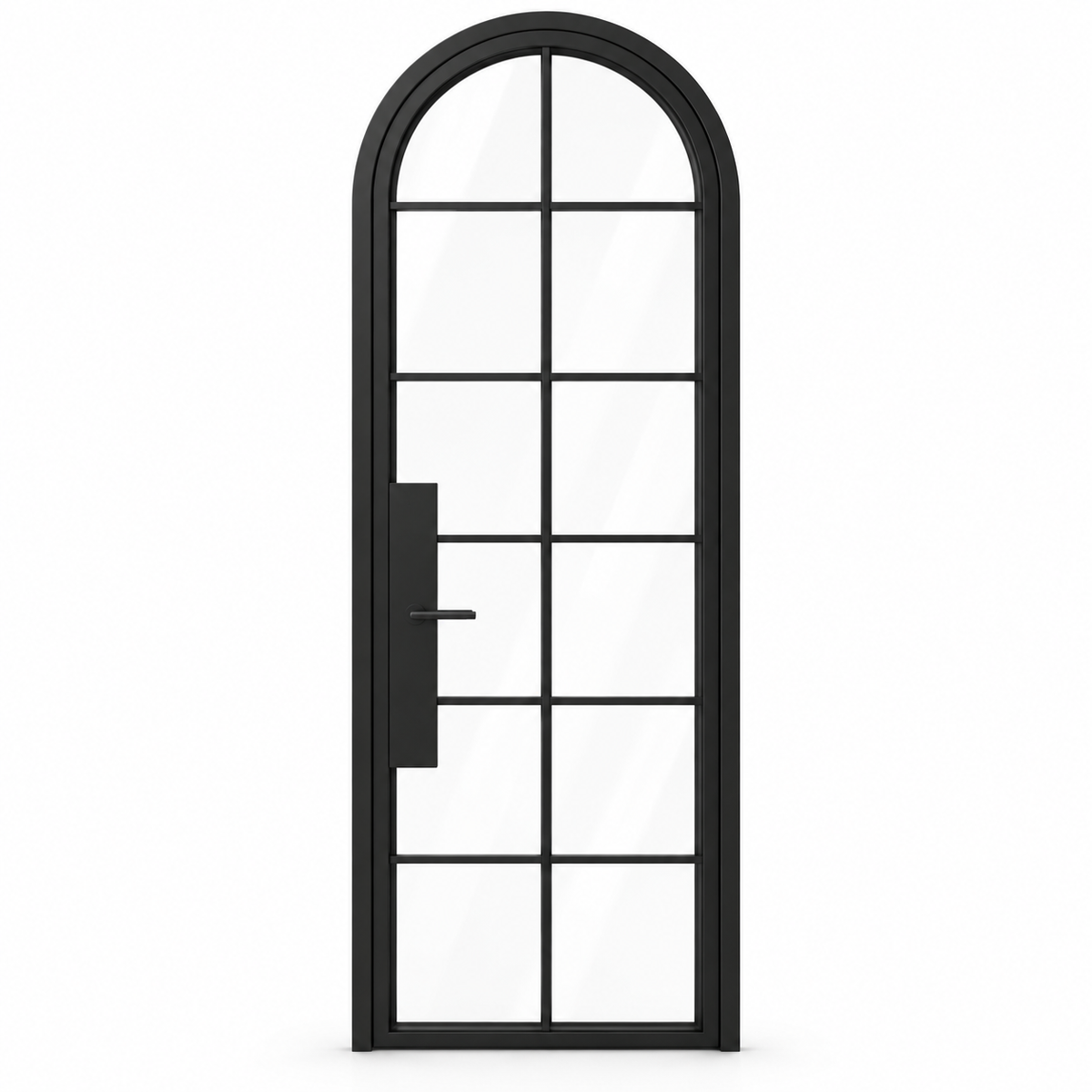 12 Lite Steel Pantry Round Top French Door on a white background — product visualization