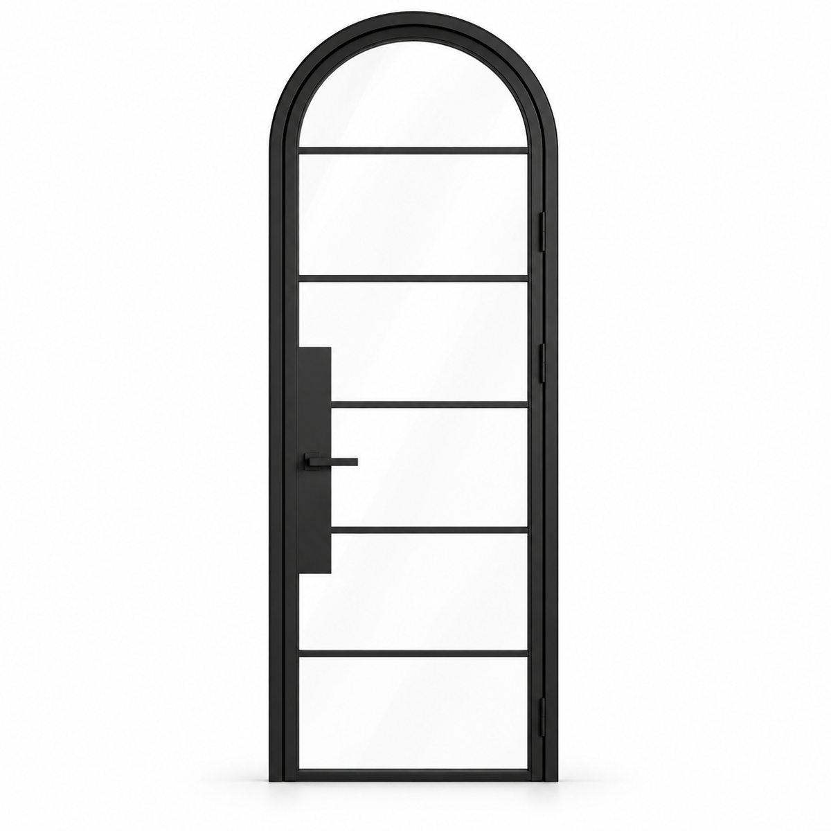 6 Lite Steel Pantry Round Top French Door on a white background — product visualization