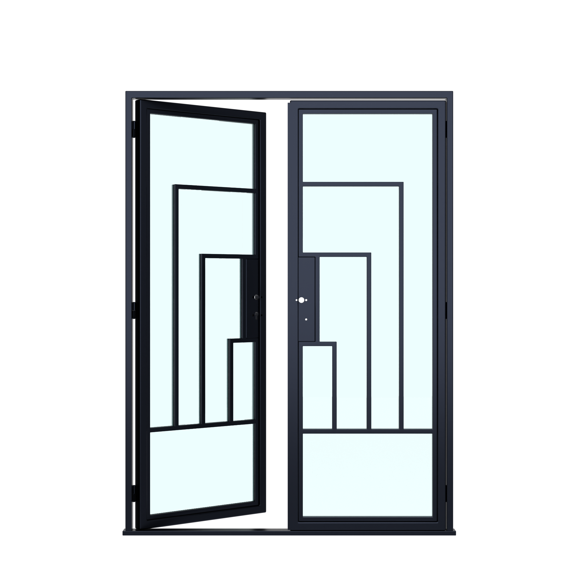 Cuivre Modern - Double | Steel French Door 60 x 96"
