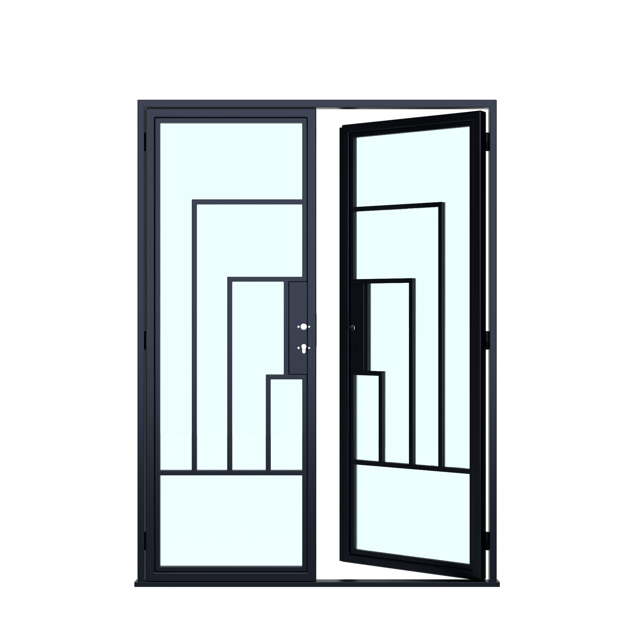 Cuivre Modern - Double | Steel French Door 60 x 96"