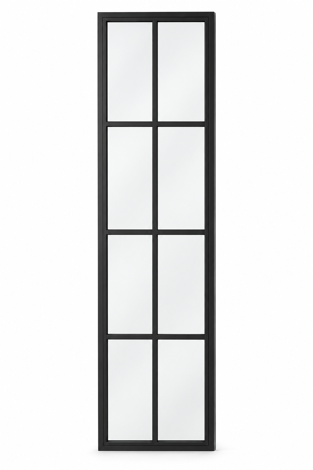 8 Lite steel sidelight, 2 columns by 4 rows, black frame on a white background