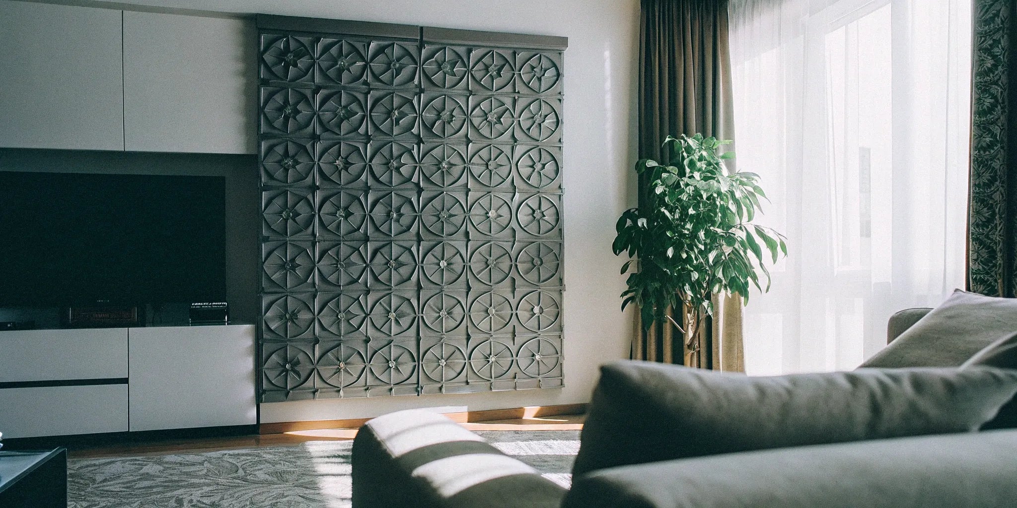 3D wall panels add depth and texture to a room.