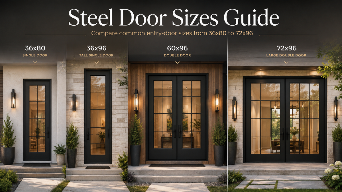 Steel Door Sizes Guide: How to Choose From 36x80 to 72x96 Entry Doors