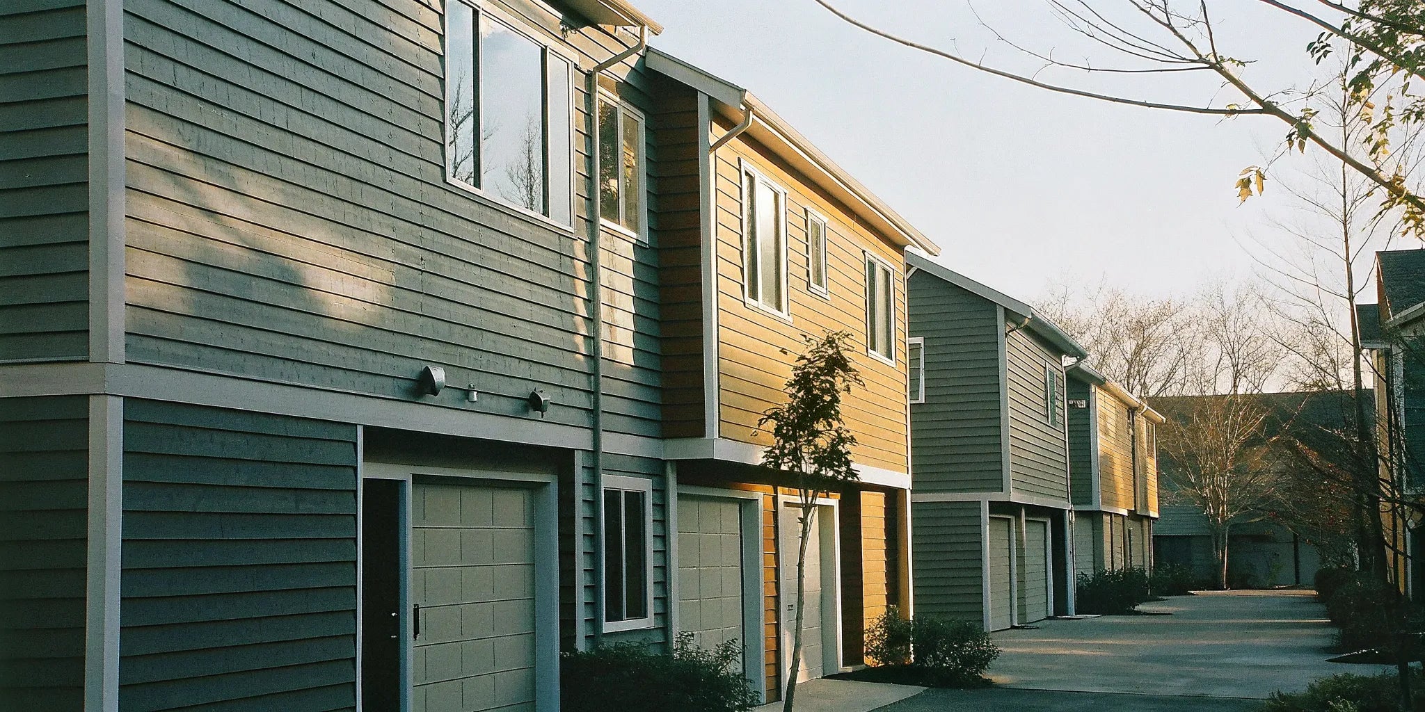 Modern home exterior finished with fiber cement siding panels.