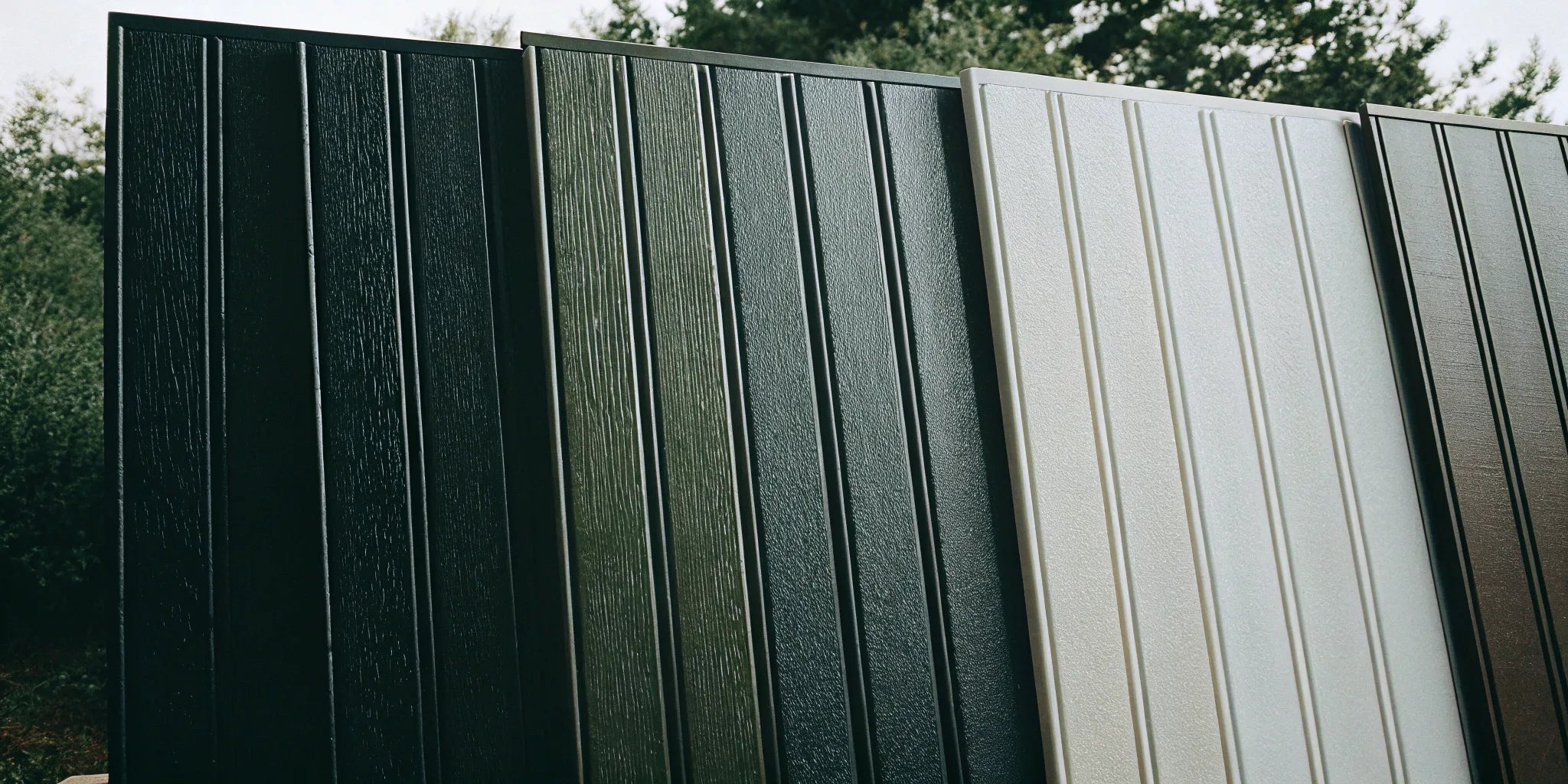 A selection of WPC exterior cladding panels to buy for a home's exterior.