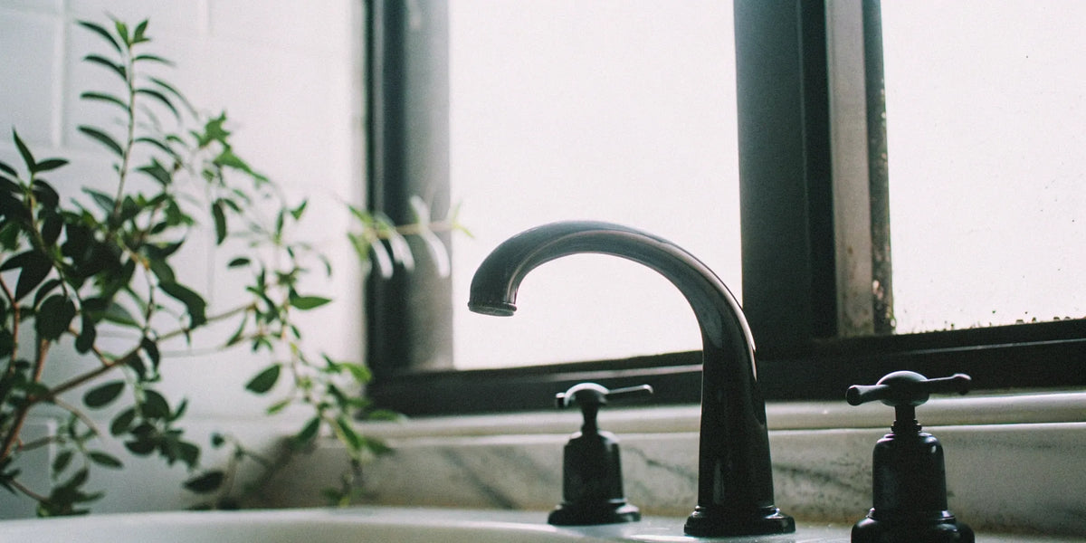 matte black faucet cleaning before and after microfiber cloth