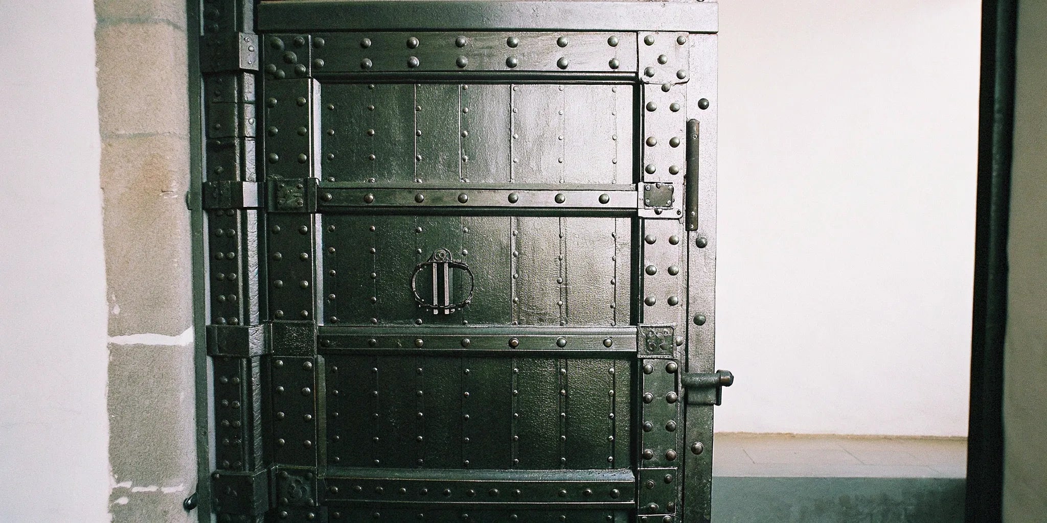 Secure metal exterior door.