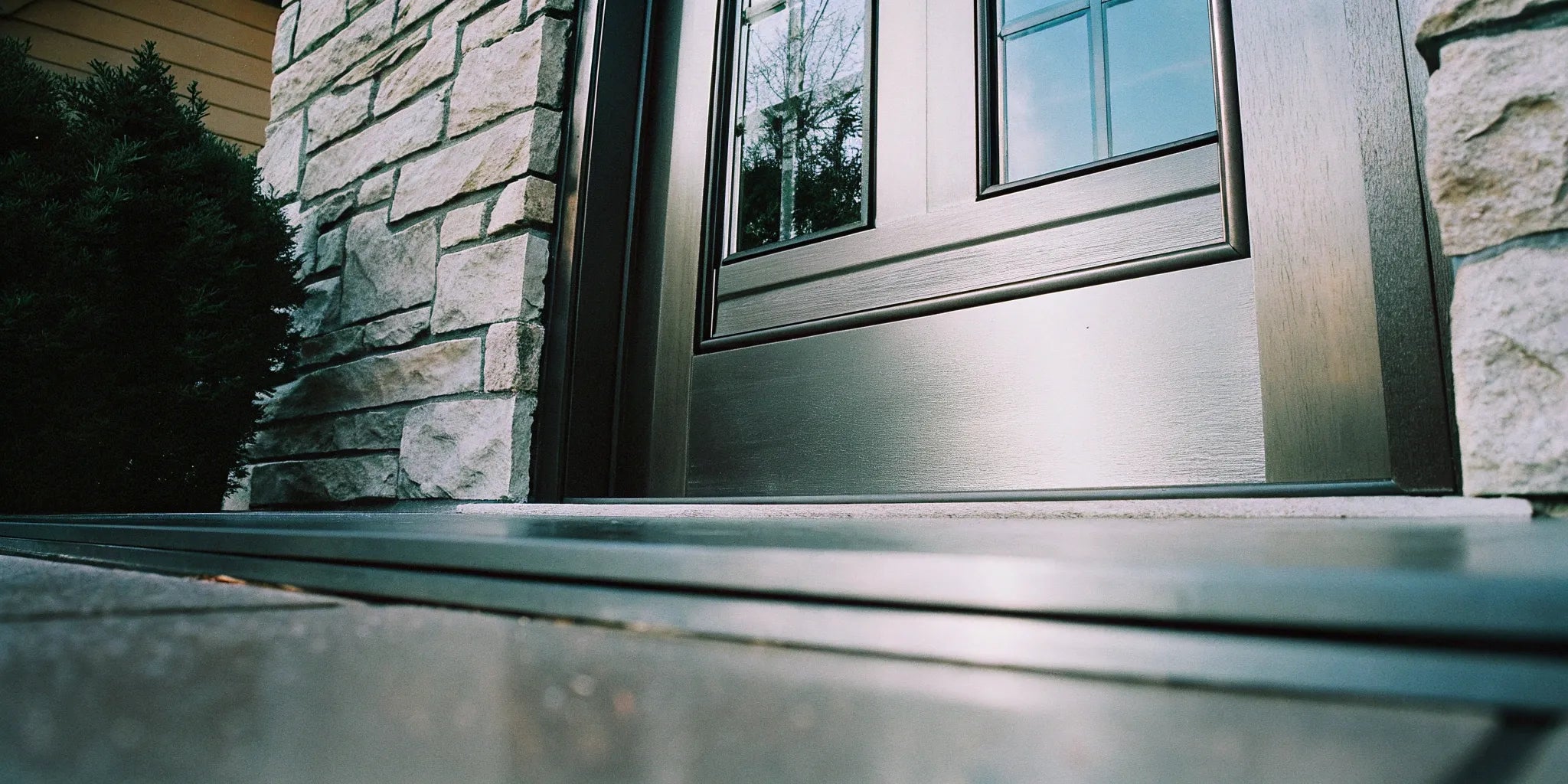 Secure residential steel door and frame.