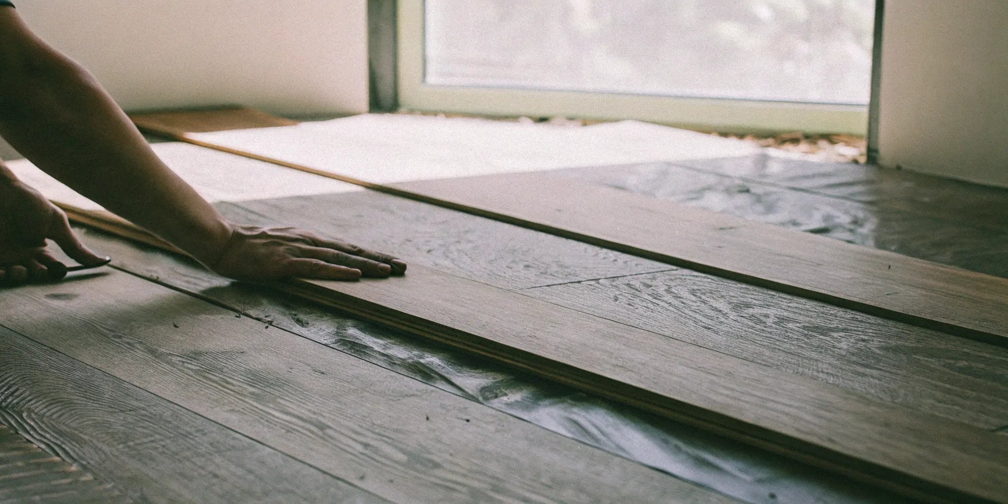 The labor cost of installing engineered wood flooring by hand.