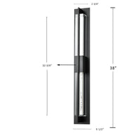 Forthesia Large Black Led Outdoor Wall Scones