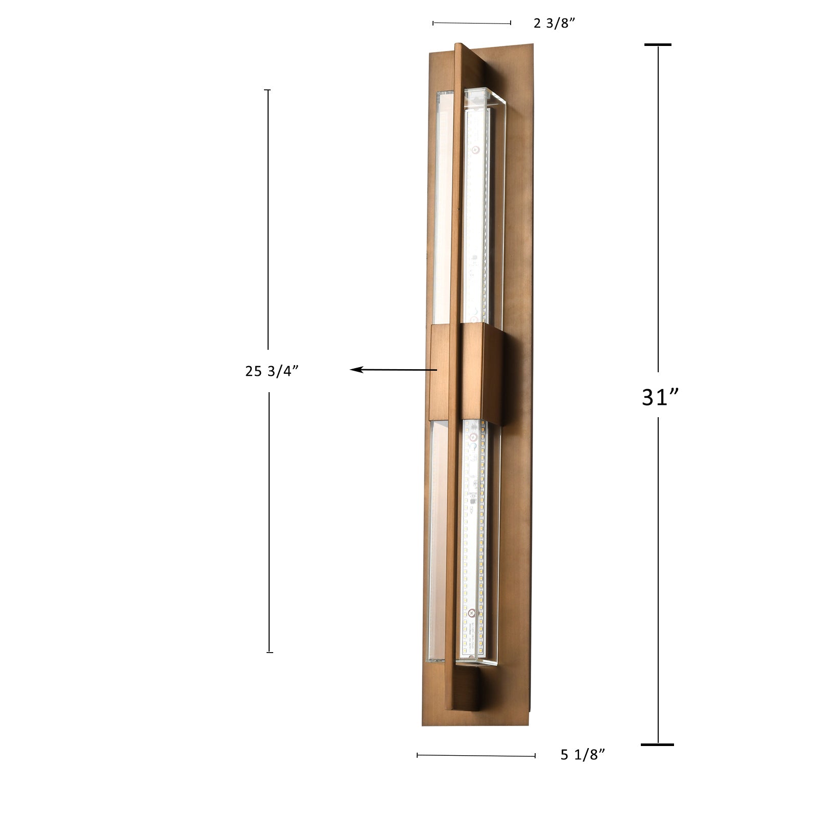 Forthesia Bronze Small Led Outdoor Wall Scones