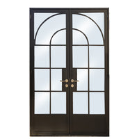 Cuivre Classic Double Steel Door With Copper Handle, 60x80" French door