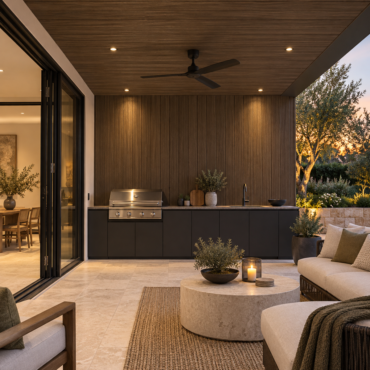 Exterior Shiplap Cladding Wall Panel, Walnut Dark