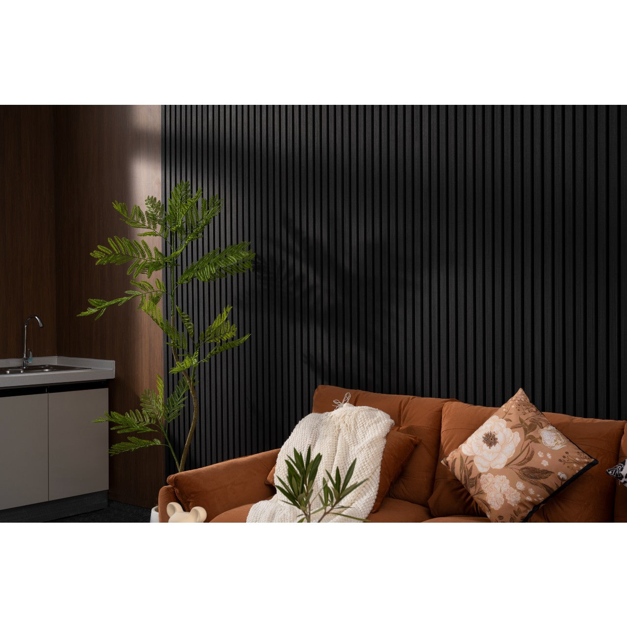 Luxury Acoustic Wall Panel, Dark Ebony