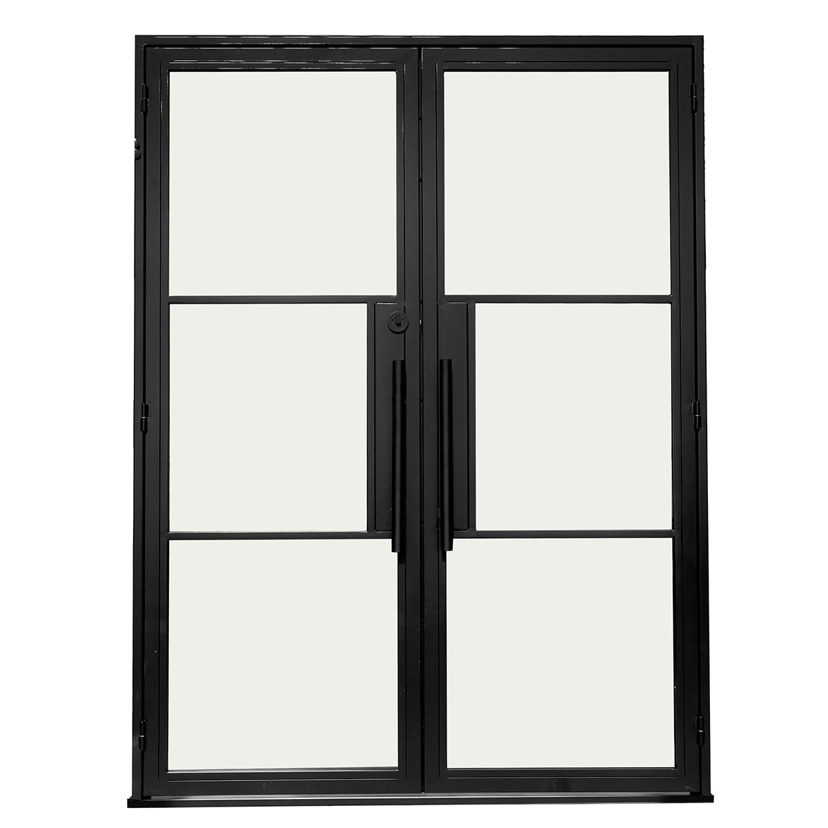 3 Lite double steel door, 60x80"