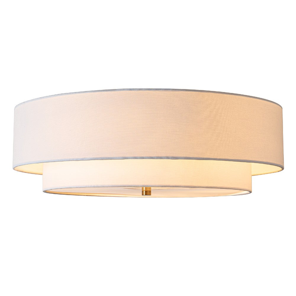 World Dome Wide Semi-Flush Drum Ceiling Fixture (22")