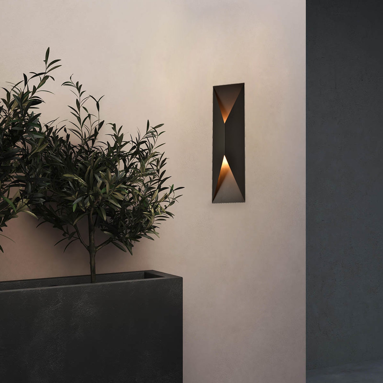 Crimsyn Black Outdoor Led Wall Scones