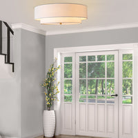 World Dome Wide Semi-Flush Drum Ceiling Fixture Luxury