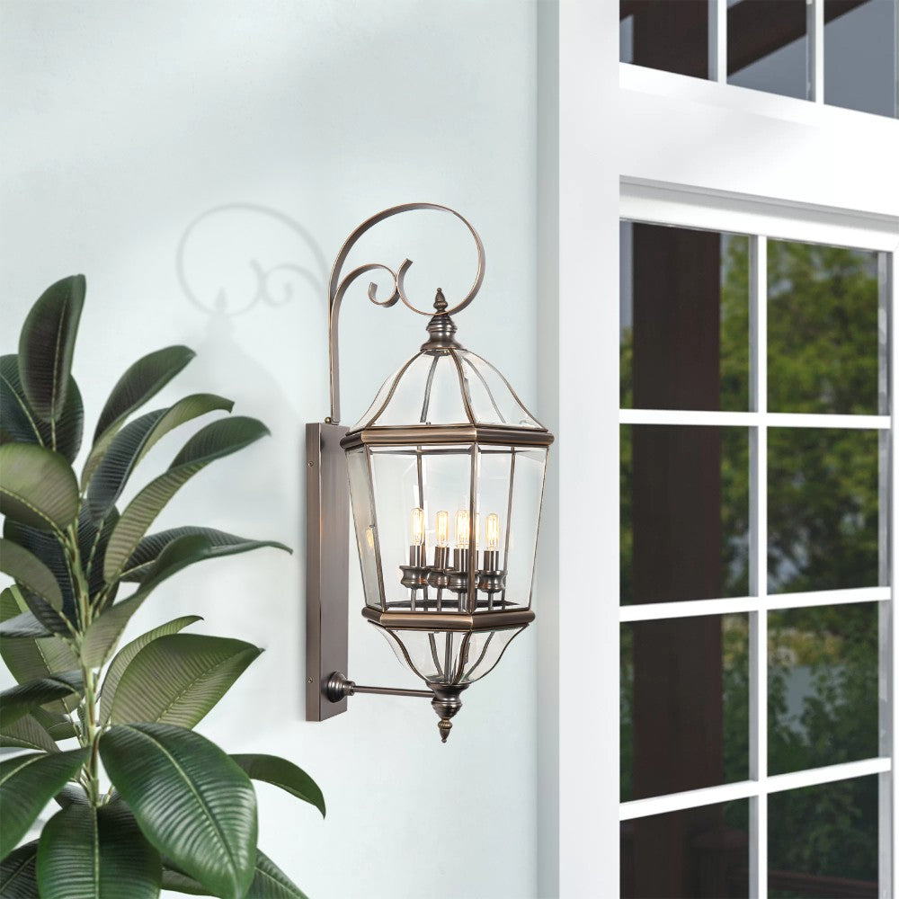 Bromley Copper Finish Outdoor Light Fixture (36")