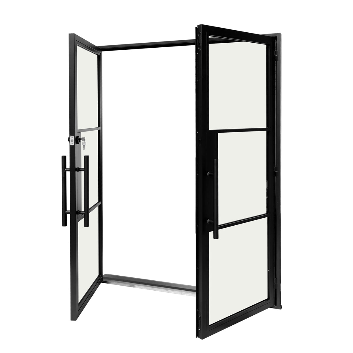 3 Lite double steel door, 60x80"