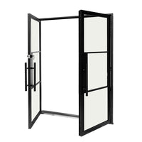 3 Lite Double Steel Doors