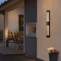 Forthesia Large Black Led Outdoor Wall Scones