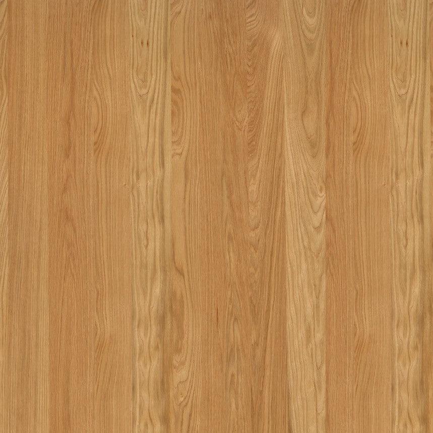 Natural veneered, white oak with cathedral grain