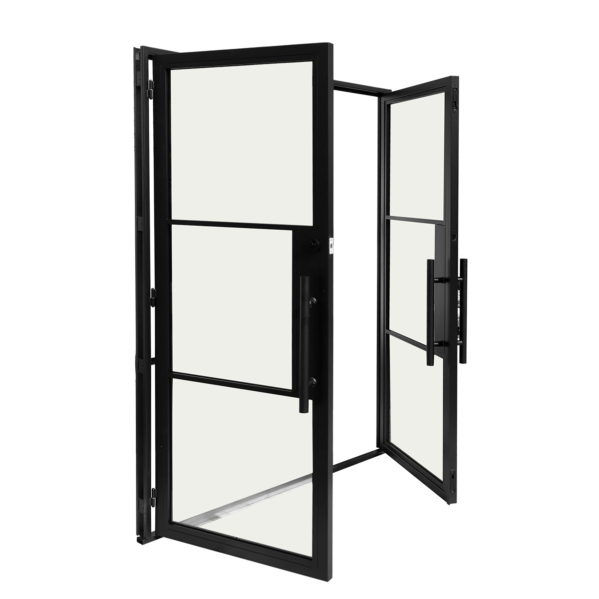 3 Lite double steel door, 60x80"