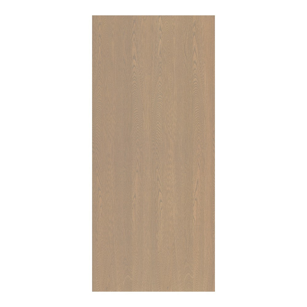 Natural veneered, elm with gray cathedral grain