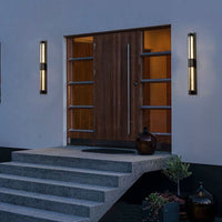 Forthesia Large Black Led Outdoor Wall Scones