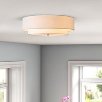 World Dome Wide Semi-Flush Drum Ceiling Fixture