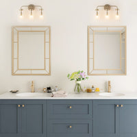 Cagliari Vanity Light – Sophisticated Brass Finish with Clear Glass Shades