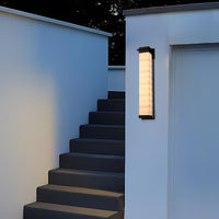 Livia Black Led Outdoor Wall Scones