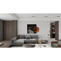 Image of Natural Veneered Wall Panel Elm with Cathedral Grain