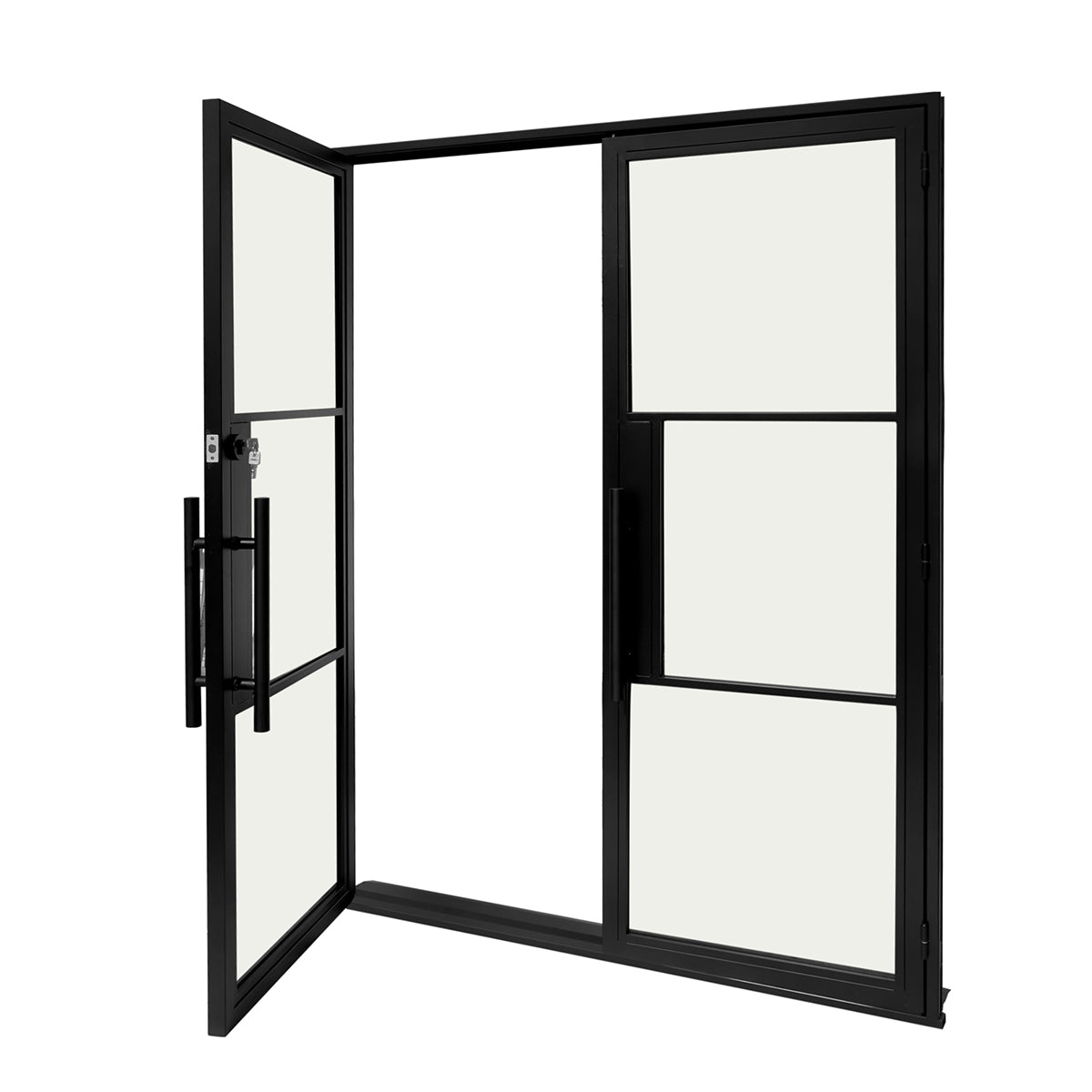 3 Lite double steel door, 60x80"