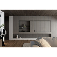 Natural Veneered Wall Panel Elm with Cathedral Grain Living