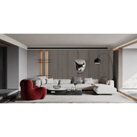 Natural Veneered Wall Panel Elm with Cathedral Grain 2