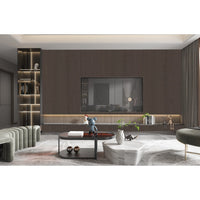 Natural Veneered Wall Panel, White Oak with Black Cathedral Grain image