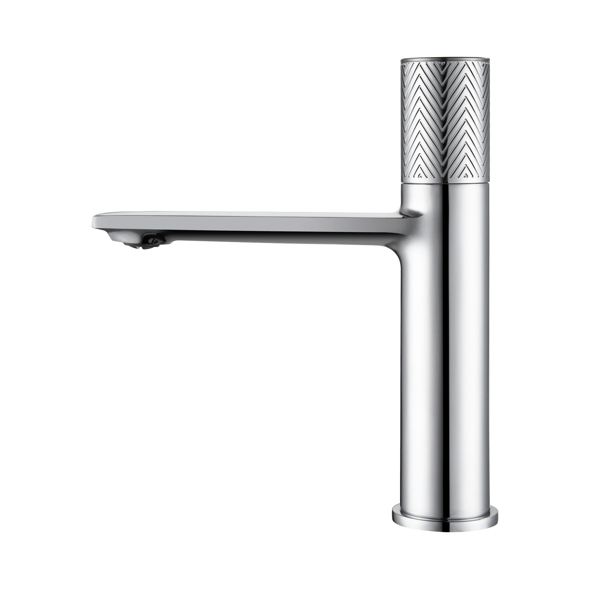 Dilluso Knurled Single Hole basin, Chrome