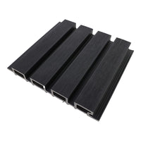 Exterior Fluted Slat Wall Panel, Charcoal/Black