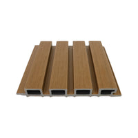 Exterior Fluted Slat Wall Panel in Golden Teak 3