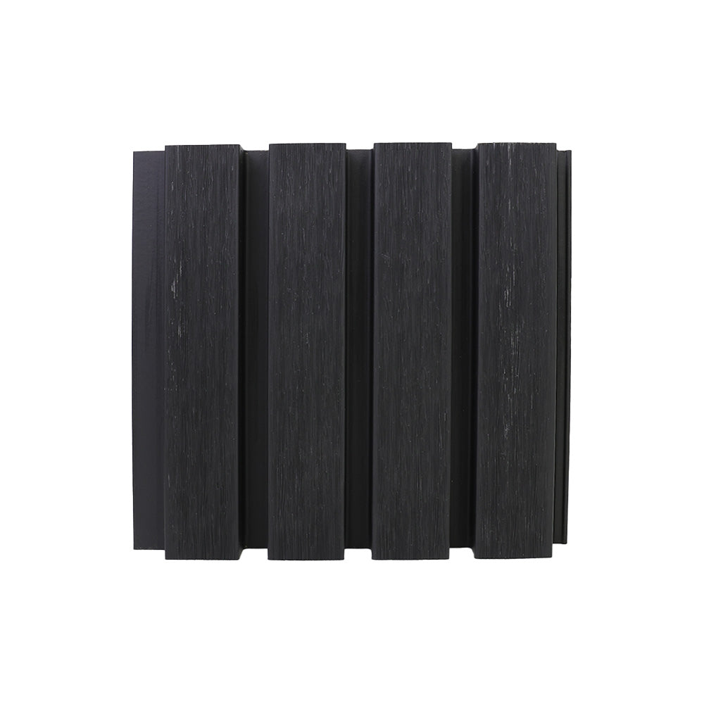 Exterior Fluted Slat Wall Panel, Bharcoal/Black