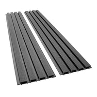 Top Exterior Fluted Slat Wall Panel Ash Gray