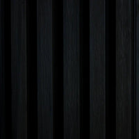 Exterior Fluted Slat Wall Panel, Charcoal/Black