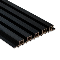 Exterior Fluted Slat Wall Panel, Charcoal/Black
