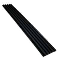 Exterior Fluted Slat Wall Panel, Charcoal/Black