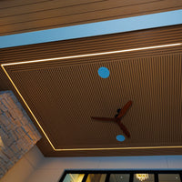 Best Exterior Fluted Slat Wall Panel in Golden Teak