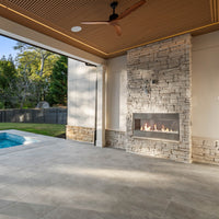 Exterior Fluted Slat Wall Panel in Golden Teak 2