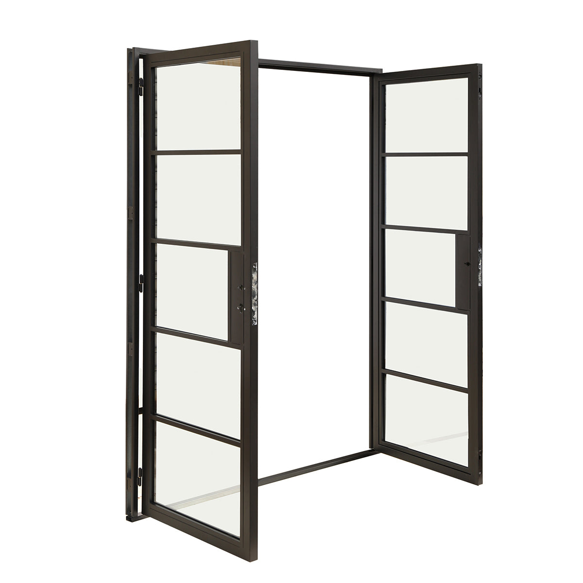 5 Lite double steel door, 60x80"